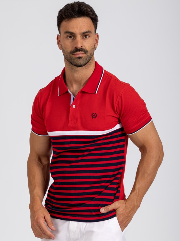 POLO SMK VERMELHO RISCAS